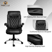 Oakcraft Dominion High Back Leatherette Ergonomic Office Chair - Oakcraft