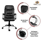 Oakcraft Rapture High Back Leatherette Ergonomic Office Chair - Oakcraft
