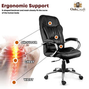 Oakcraft Rapture High Back Leatherette Ergonomic Office Chair - Oakcraft