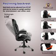 Oakcraft Rapture High Back Leatherette Ergonomic Office Chair - Oakcraft