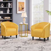 Oakcraft Accent Chair Set of 2, Boucle Fabric Club Chair, Furry Sherpa Elegant Siting Chair with Cozy Soft Padded for Living Room Bedroom Reception Room Office,
