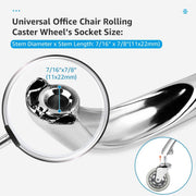 Oakcraft Office Chair Base Replacement, 26 Inch Heavy Duty Metal Leg, Reinforced to Repair Swivel Gaming Chair Bottom Part | Universal Pin Caster and Gas Cylinder Size (Silver)