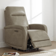 Oakcraft Recliner Chair, Zero Wall Reclining Sofa Chair W Power Point USB Charger, Small Faux Leather RV Recliners Home Theater Seating for Living Room