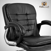 Oakcraft Majesty Medium Back Leatherette Ergonomic Office Chair - Oakcraft
