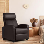 Oakcraft Recliner Chair PU Leather Recliner Sofa Home Theater Seating with Lumbar Support Overstuffed High-Density Sponge Push