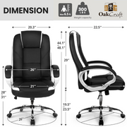Oakcraft Gloster High Back Leatherette Ergonomic Office Chair - Oakcraft