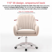 Oakcraft Cute Office Chair Home Computer Chairs Adjustable Task Chairs Modern Office Chair Makeup 360° Swivel Computer Mid Back Chair