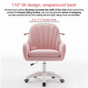 Oakcraft Cute Office Chair Home Computer Chairs Adjustable Task Chairs Modern Office Chair Makeup 360° Swivel Computer Mid Back Chair