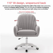Oakcraft Cute Office Chair Home Computer Chairs Adjustable Task Chairs Modern Office Chair Makeup 360° Swivel Computer Mid Back Chair