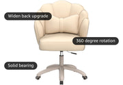 Oakcraft Home Office Desk Butterfly Chair with Mid-Back Upholstered Modern Tufted Computer Task Chair Swivel Height Adjustable Velvet Accent Chair