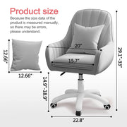 Oakcraft Cute Office Chair Home Computer Chairs Adjustable Task Chairs Modern Office Chair Makeup 360° Swivel Computer Mid Back Chair