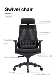 Oakcraft Mesh Office Adjustable Arm Chair