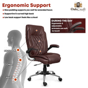 Oakcraft Dominion High Back Leatherette Ergonomic Office Chair - Oakcraft