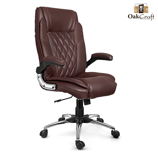 Oakcraft Dominion High Back Leatherette Ergonomic Office Chair - Oakcraft