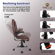 Oakcraft Dominion High Back Leatherette Ergonomic Office Chair - Oakcraft