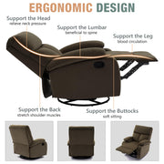 Oakcraft Recliner Chair for Adults, Massage Fabric Small Recliner Home Theater Seating with Lumbar Support, Adjustable Modern Reclining Chair with Padded Seat Backrest for Living Room