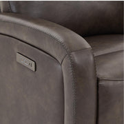 Oakcraft Recliner Chair, Zero Wall Reclining Sofa Chair W Power Point USB Charger, Small Faux Leather RV Recliners Home Theater Seating for Living Room