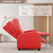 Oakcraft Recliner Chair Recliner Sofa Chair Padded Seat Pu Leather Adjustable Reclining Chairs Home Theater Single Modern Living Room Recliners with Thick Seat Cushion and Backrest