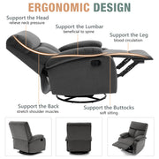 Oakcraft Recliner Chair for Adults, Massage Fabric Small Recliner Home Theater Seating with Lumbar Support, Adjustable Modern Reclining Chair with Padded Seat Backrest for Living Room
