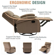 Oakcraft Recliner Chair for Adults, Massage Fabric Small Recliner Home Theater Seating with Lumbar Support, Adjustable Modern Reclining Chair with Padded Seat Backrest for Living Room