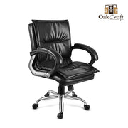 Oakcraft Renown Medium Back Leatherette Ergonomic Office Chair - Oakcraft