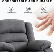 Oakcraft Power Recliner Chair, Oversized Electric Overstuffed Chair with Soft Cushion and Back, Sofa with Comfortable Armchair