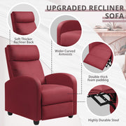 Oakcraft Recliner Chair Adjustable Home Theater Single Fabric Recliner Sofa Furniture with Thick Seat Cushion and Backrest Modern Living Room Recliners OMR-308 Modern Aurora Grey