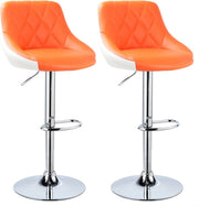 Oakcraft Louver Bar Stool for Breakfast Dining Stool Kitchen Island Counter Solid Wood Bar Stool Pack of 2 (Finish Color - Green White, DIY(Do-It-Yourself))