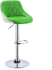 Oakcraft Louver Bar Stool for Breakfast Dining Stool Kitchen Island Counter Solid Wood Bar Stool Pack of 2 (Finish Color - Green White, DIY(Do-It-Yourself))