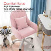 Oakcraft Cute Office Chair Home Computer Chairs Adjustable Task Chairs Modern Office Chair Makeup 360° Swivel Computer Mid Back Chair