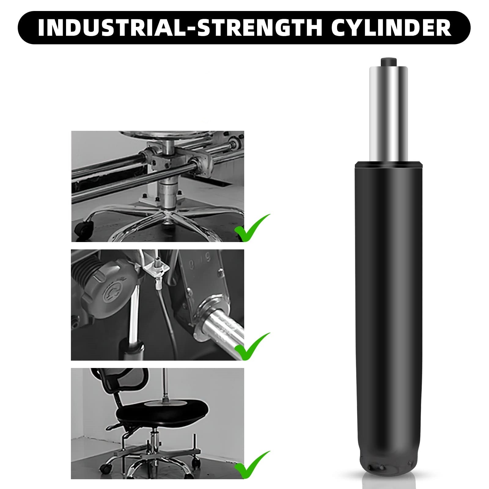Oakcraft Chair Hydraulic Gas Lift Cylinder  Suites All Types of Office High Back and Low Back Chairs, Universal