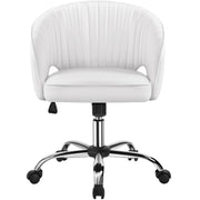 oakcraft Modern Accent Chair Cute Vanity Chair Makeup Desk Chair Adjustable Armchair with Tufted Barrel Back for Living Room, Bedroom