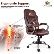 Oakcraft Rapture High Back Leatherette Ergonomic Office Chair - Oakcraft