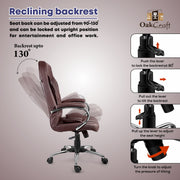 Oakcraft Rapture High Back Leatherette Ergonomic Office Chair - Oakcraft