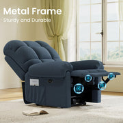 Oakcraft 2025 New Power Recliner Chair for Adults, Adjustable Electric Chair Power Reclining Sofa, USB Port, Ultra-Comfy Teddy Fleece Recliner for Living Room, Tool-Free Setup Single Sofa