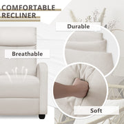 Oakcraft Recliner Chair Adjustable Home Theater Single Fabric Recliner Sofa Furniture with Thick Seat Cushion and Backrest Modern Living Room Recliners OMR-308 Modern Aurora Grey