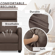 Oakcraft Recliner Chair Adjustable Home Theater Single Fabric Recliner Sofa Furniture with Thick Seat Cushion and Backrest Modern Living Room Recliners OMR-308 Modern Aurora Grey