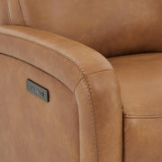 Oakcraft Recliner Chair, Zero Wall Reclining Sofa Chair W Power Point USB Charger, Small Faux Leather RV Recliners Home Theater Seating for Living Room
