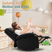 Oakcraft Swivel Rocker Recliner, Small Rocking Recliners Chair for Small Spaces, Small Rocker Recliner Chair for Living Room, RV, Bedroom, Nursery