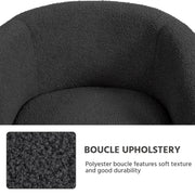 Oakcraft Accent Chair Set of 2, Boucle Fabric Club Chair, Furry Sherpa Elegant Siting Chair with Cozy Soft Padded for Living Room Bedroom Reception Room Office,