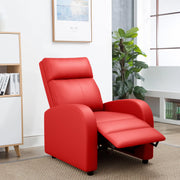 Oakcraft Recliner Chair Recliner Sofa Chair Padded Seat Pu Leather Adjustable Reclining Chairs Home Theater Single Modern Living Room Recliners with Thick Seat Cushion and Backrest