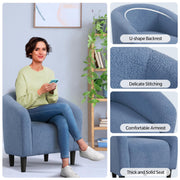 Oakcraft Accent Chair Set of 2, Boucle Fabric Club Chair, Furry Sherpa Elegant Siting Chair with Cozy Soft Padded for Living Room Bedroom Reception Room Office,