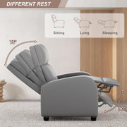 Oakcraft Recliner Chair Recliner Sofa Chair Padded Seat Pu Leather Adjustable Reclining Chairs Home Theater Single Modern Living Room Recliners with Thick Seat Cushion and Backrest