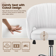 oakcraft Modern Accent Chair Cute Vanity Chair Makeup Desk Chair Adjustable Armchair with Tufted Barrel Back for Living Room, Bedroom