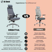 Oakcraft Mesh Office Adjustable Arm Chair