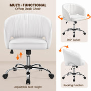 oakcraft Modern Accent Chair Cute Vanity Chair Makeup Desk Chair Adjustable Armchair with Tufted Barrel Back for Living Room, Bedroom