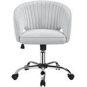 oakcraft Modern Accent Chair Cute Vanity Chair Makeup Desk Chair Adjustable Armchair with Tufted Barrel Back for Living Room, Bedroom