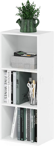 Oakcraft 3 Tier Multipurpose Storage Unit Engineered Wood Open Book Shelf - Oakcraft