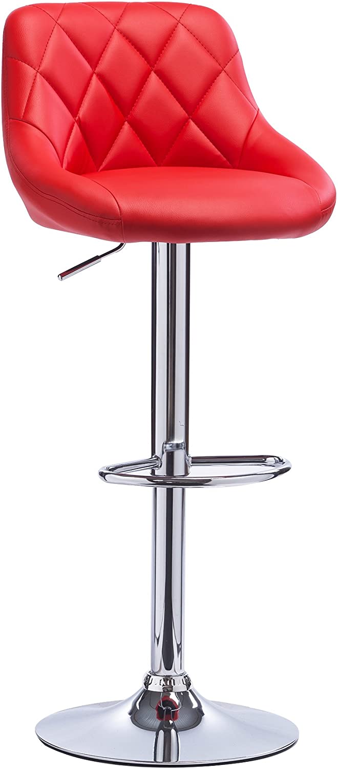 Oakcraft Louver Leatherette Bar Stool