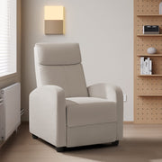 Oakcraft Recliner Chair Adjustable Home Theater Single Fabric Recliner Sofa Furniture with Thick Seat Cushion and Backrest Modern Living Room Recliners OMR-308 Modern Aurora Grey